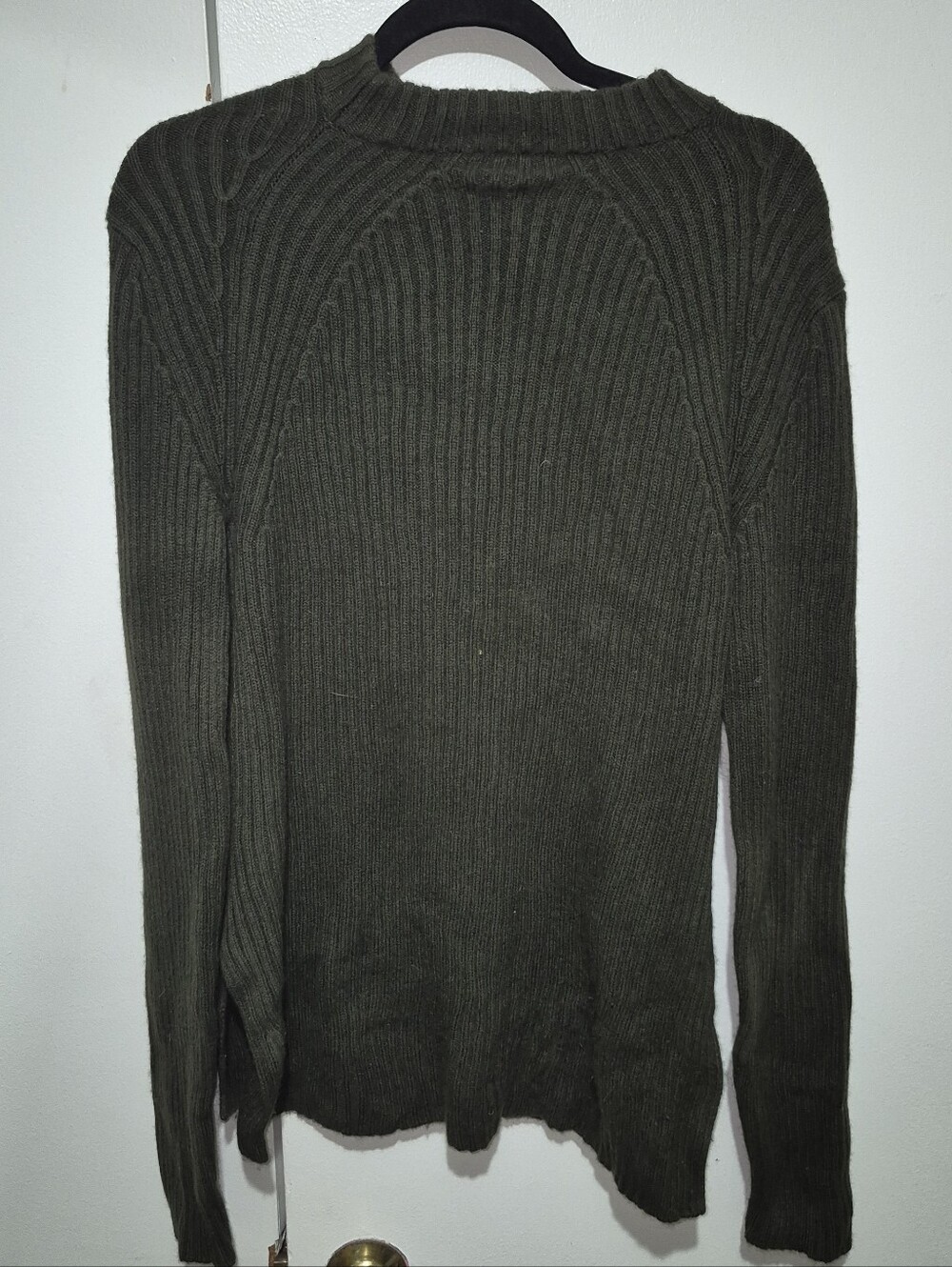 Vince Women’s L Olive Green Wool Cashmere Ribbed Mock Neck SweaterVince women’s